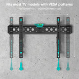 Tilting TV Wall Mount for 43" to 85-inch Screens 24" up to 80 lbs Stud Walls ONKRON TM6, Black