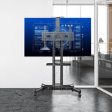 Mobile TV Stand Rolling TV Cart  for 40” – 70 inch Screens up to 100 lbs ONKRON TS1551, Black