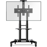 Mobile TV Stand Rolling TV Cart  for 40” – 70 inch Screens up to 100 lbs ONKRON TS1551, Black
