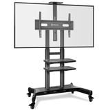 Mobile TV Stand Rolling TV Cart for 50''– 86'' screens up to 200 lbs ONKRON TS1881, Black