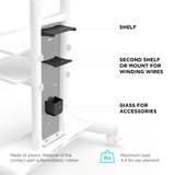 Mobile TV Stand Rolling TV Cart for 50''– 83'' screens up to 200 lbs ONKRON TS1881, White