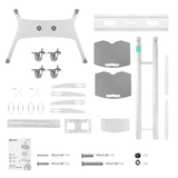 Mobile TV Stand Rolling TV Cart for 50''– 83'' screens up to 200 lbs ONKRON TS1881, White