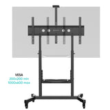 Mobile TV Stand Rolling TV Cart for 50 to 100-Inch Screens up to 265 lb ONKRON TS1991, Black