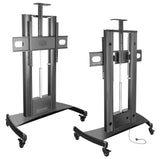 Motorized TV Lift w/ Remote Mobile TV Stand for 60-100" up to 300 lbs TVs ONKRON TS2210, Black