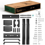 Mobile TV Stand Rolling TV Cart for 40” – 80 inch Screens up to 122 lbs ONKRON TS2771, Black