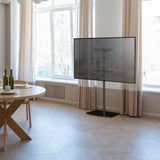 Universal Floor TV Stand w/ Glass Base for 30-60" TVs up to 41 lbs ONKRON TS5065, Black