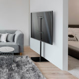 Universal Floor TV Stand w/ Glass Base for 30-60" TVs up to 41 lbs ONKRON TS5065, Black