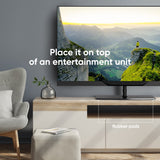 Universal Floor TV Stand w/ Glass Base for 30-60" TVs up to 41 lbs ONKRON TS5065, Black