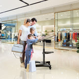 Tilting Mobile TV Stand TV Cart for 50"-83" up to 154 lbs Interactive Screens ONKRON TS1380, Black