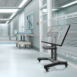 Tilting Mobile TV Stand TV Cart for 50"-83" up to 154 lbs Interactive Screens ONKRON TS1380, Black