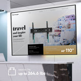 Tilting TV Wall Mount for 60" to 110-inch Screens 24" up to 264 lbs Stud Walls ONKRON UT12, Black