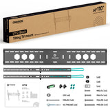 Tilting TV Wall Mount for 60" to 110-inch Screens 24" up to 264 lbs Stud Walls ONKRON UT12, Black