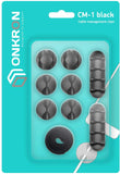 Cable Management Clips & Fastening Tape Pack of 8 Clips 1 Tape ONKRON CM1, Black