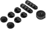 Cable Management Clips & Fastening Tape Pack of 8 Clips 1 Tape ONKRON CM1, Black