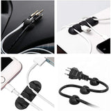 Cable Management Clips & Fastening Tape Pack of 8 Clips 1 Tape ONKRON CM1, Black