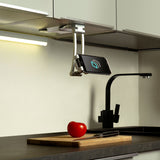 Cell Phone Stand Tablet Holder for 4.7”-11" Screens up to 2.4 lbs Adjustable ONKRON DS-01, Silver