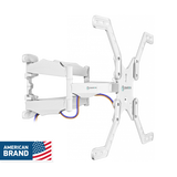 Full Motion TV Wall Mount for 32" to 60-inch Screens up to 80.2 lbs ONKRON M5, White