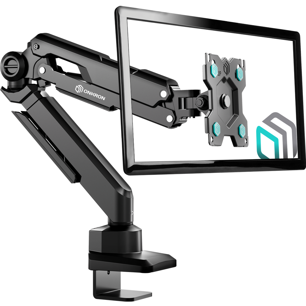 Monitor Arm Desktop Mount for 13” to 34-Inch LCD LED Screens up to 22 lb. ONKRON G90, Black
