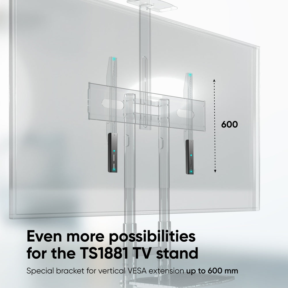 VESA Bracket Extension Kit for Mobile TV Stand TS1881 ONKRON ABR100, Black