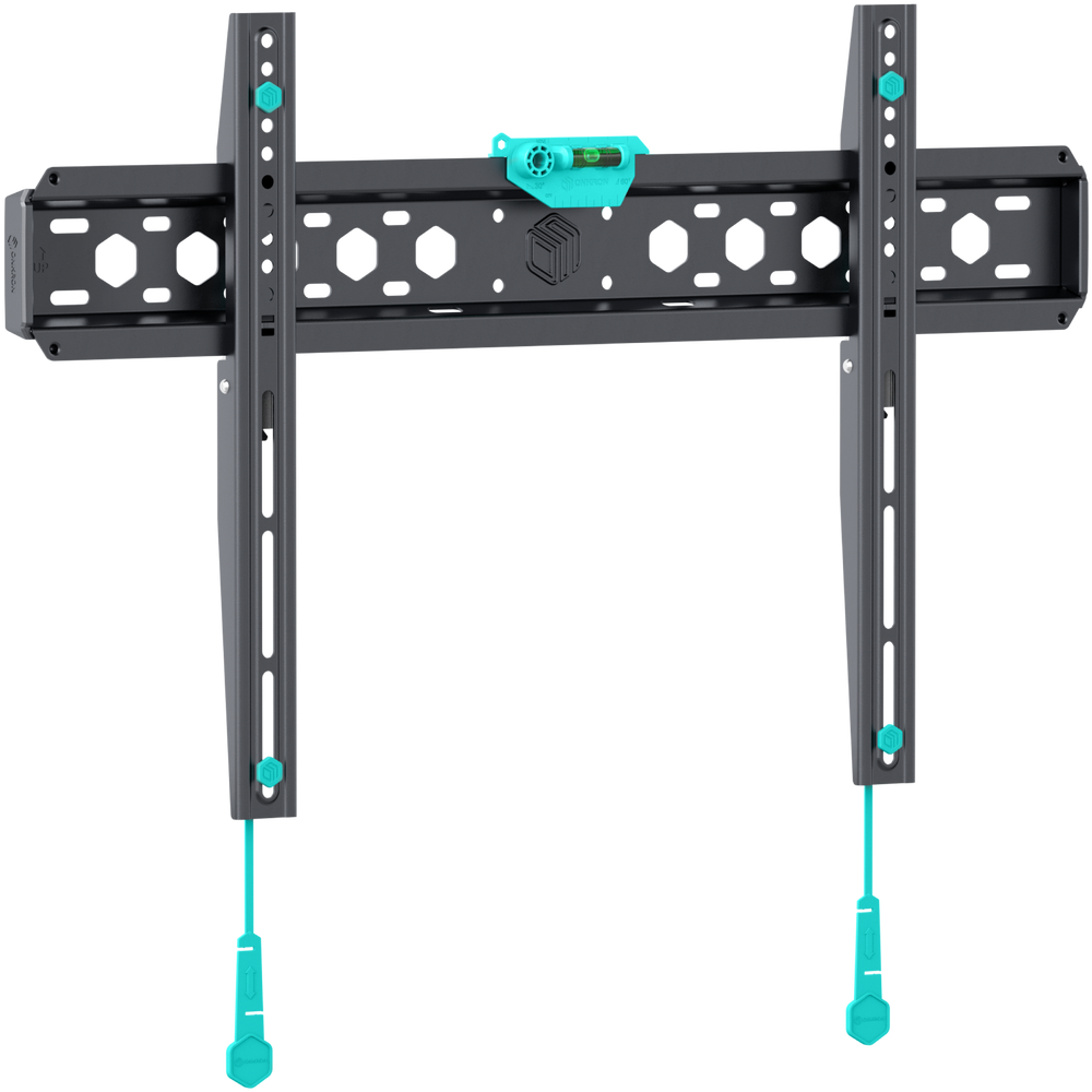 Fixed TV Wall Mount for 43" to 85-inch TVs Screens up to 150 lbs ONKRON FM6, Black