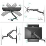 Full Motion Gas Spring TV Wall Mount for 13" to 32-inch Screens up to 17.6 lbs ONKRON G150, Black