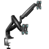 Dual Monitor Desk Mount Stand for 13"-32" Monitors up to 19.8 lb. ONKRON G200, Black