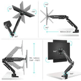 Monitor Arm Desktop Mount for 13” to 34-Inch LCD LED Screens up to 22 lb. ONKRON G90, Black
