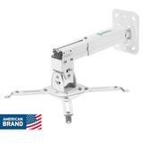 Projector Mount Ceiling Adjustable Bracket up to 22 lbs Projectors  ONKRON K3A, White