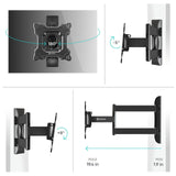 Full Motion TV Wall Mount for 17" to 43-inch Screens up to 77 lb ONKRON M4S, Black
