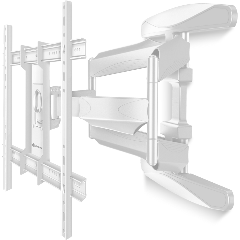 Full Motion TV Wall Mount for 40" to 75-inch Screens up to 100 lbs ONKRON M6L, White