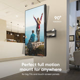 Full Motion TV Wall Mount for 42" to 110-inch Screens up to 220 lb ONKRON M8L, Black