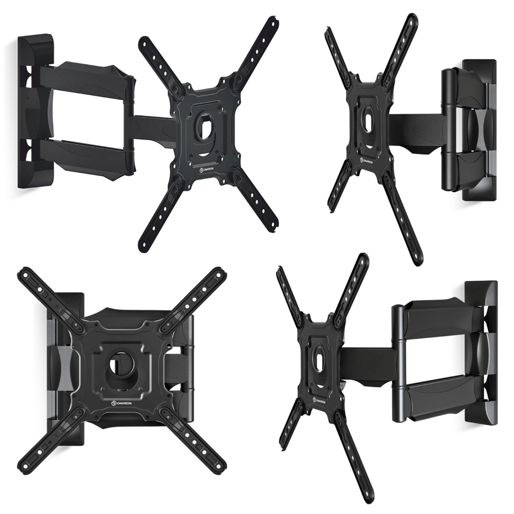 Full Motion TV Wall Mount for 32" to 65-inch Screens up to 77 lb ONKRON NP40, Black