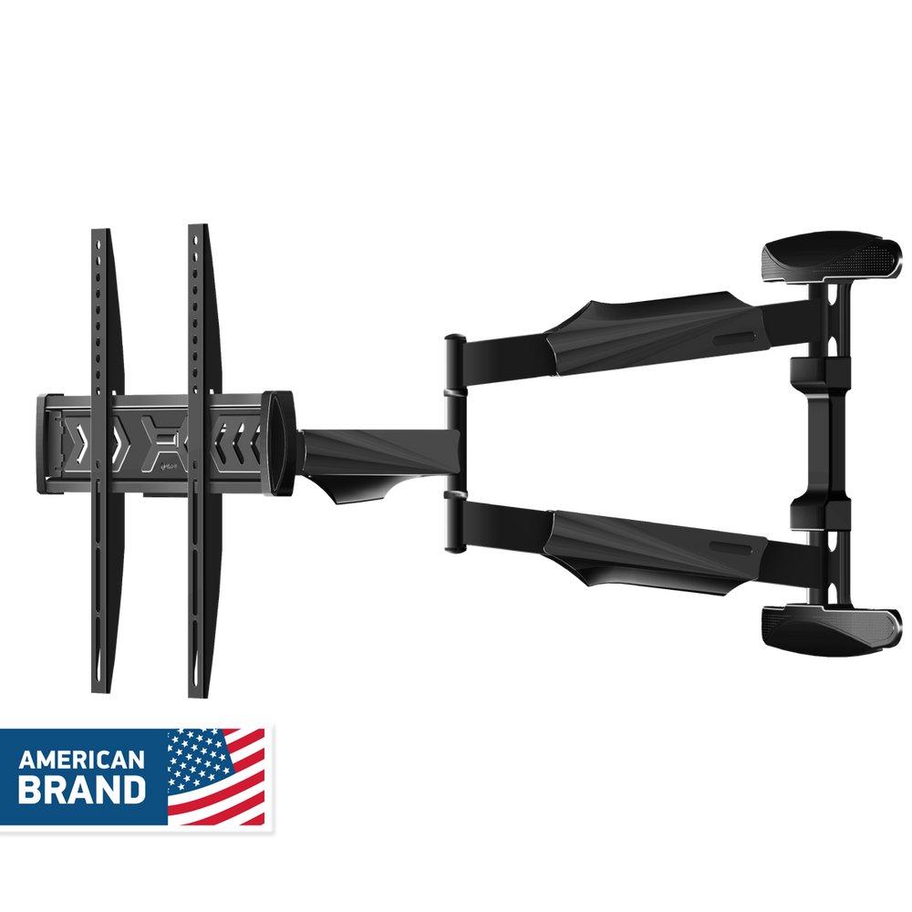 Full Motion TV Wall Mount for 40" to 75-inch Screens up to 77 lbs ONKRON NP47, Black