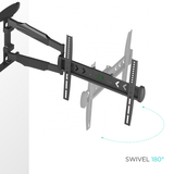 Full Motion TV Wall Mount for 40" to 75-inch Screens up to 77 lbs ONKRON NP47, Black