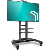 ONKRON Mobile Universal TV Cart TV Stand  for  32”-65” Screens up to 100 lbs, TS15-62 Black
