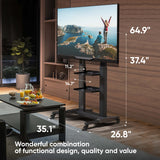 Mobile TV Stand Rolling TV Cart for 40” – 80 inch Screens up to 122 lbs ONKRON TS2771, Black