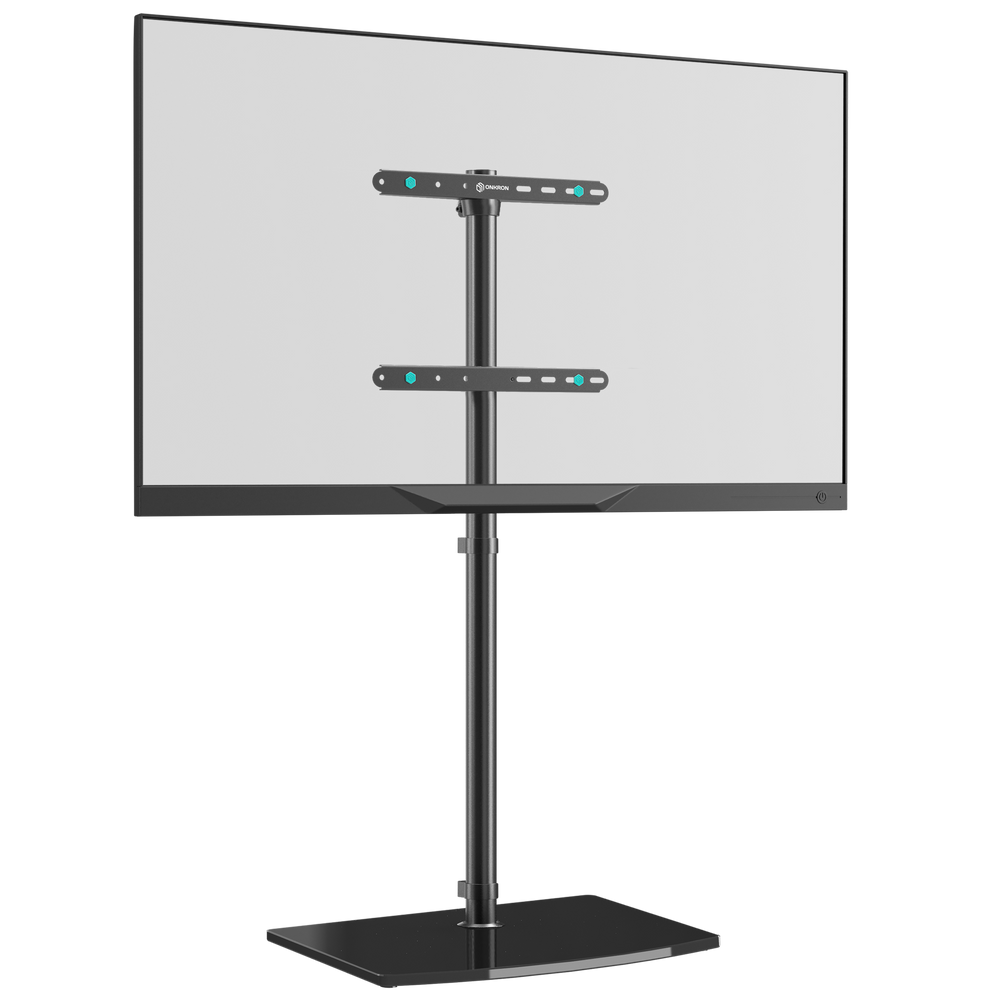 Universal Floor TV Stand w/ Glass Base for 30-60" TVs up to 41 lbs ONKRON TS5065, Black